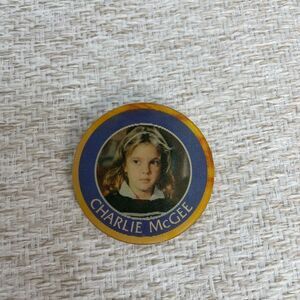 Vintage 1980s Changeable Charlie McGee Firestarter Button Drew Barrymore